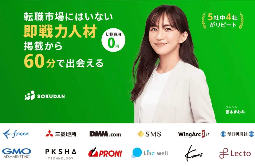 SOKUDANのサービスページの画像