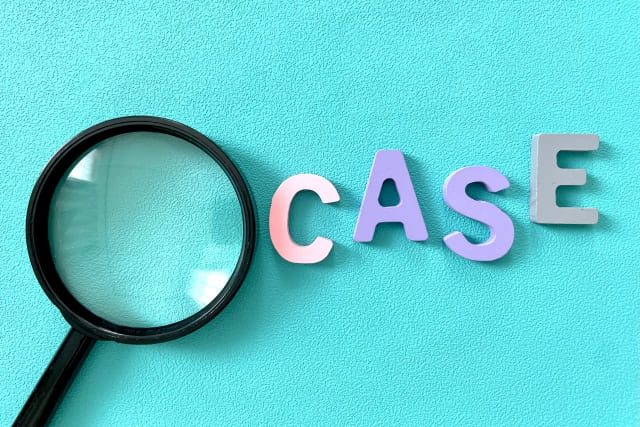 CASEの文字が並んでいる画像