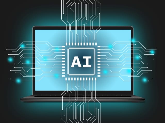 AIとノートパソコンのイメージ画像