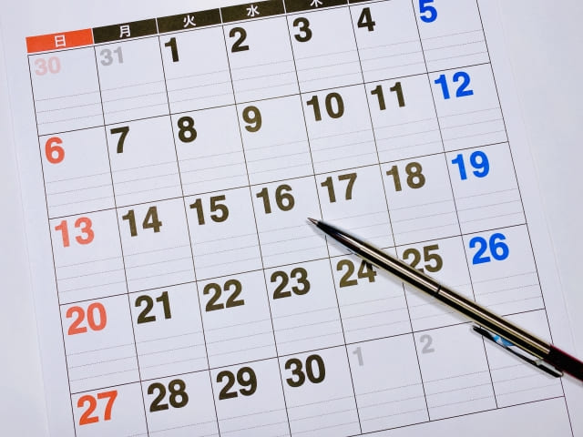 カレンダーの画像