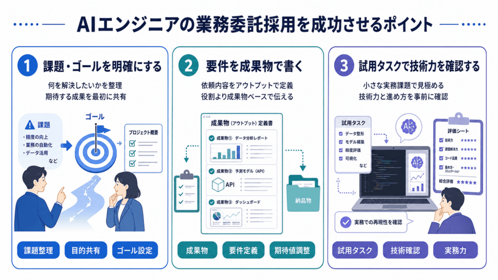 AIエンジニアの業務委託採用を成功させるポイント