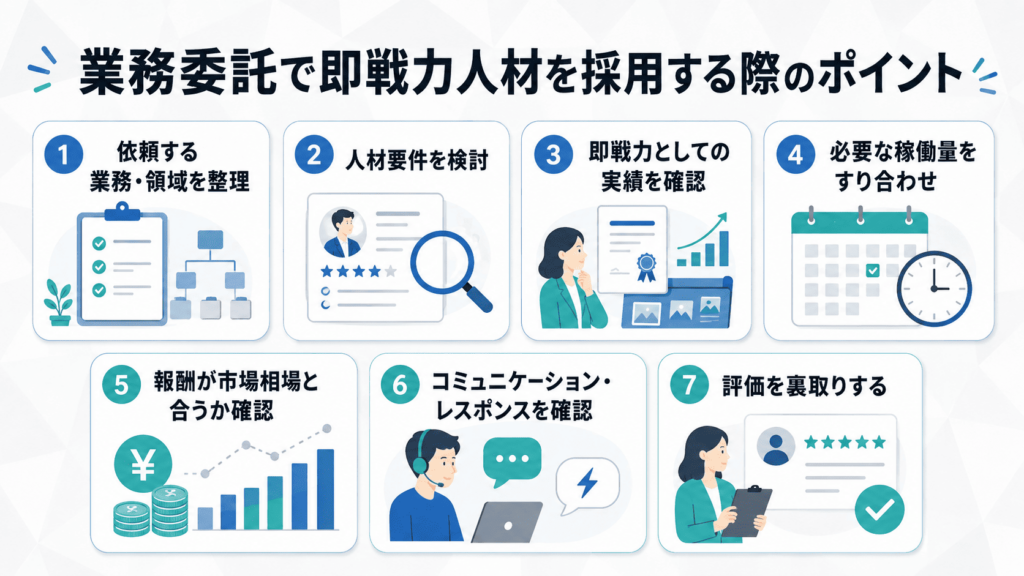 業務委託で即戦力人材を採用する際のポイント