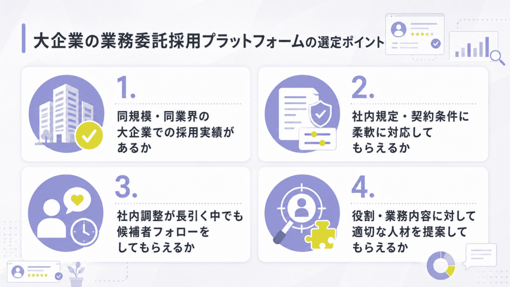 大企業の業務委託採用プラットフォームの選定ポイント