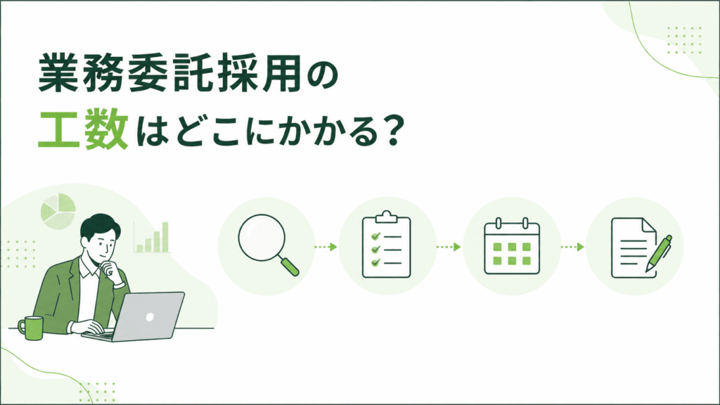 業務委託採用の工数はどこにかかる?と書かれた画像