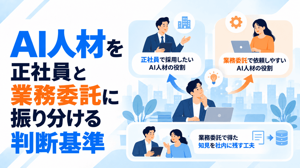 AI人材を正社員と業務委託に振り分ける判断基準